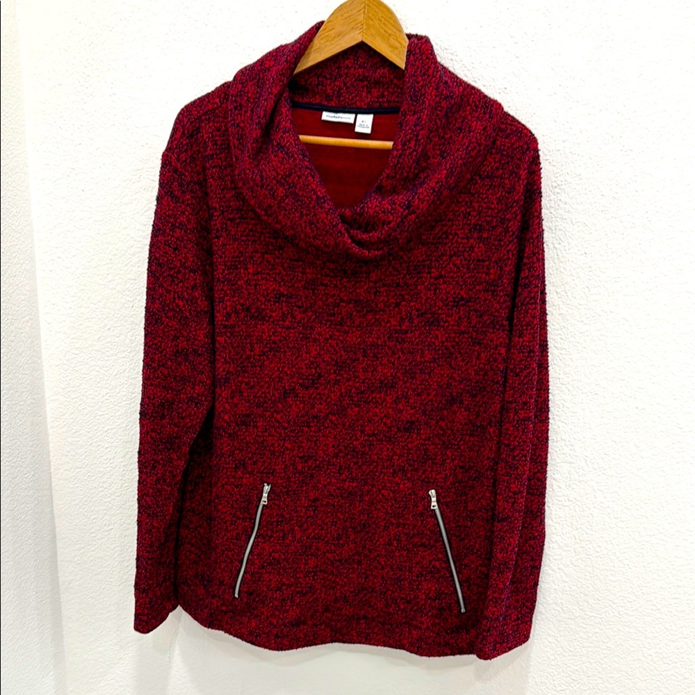 Croft & Barrow Red Cowl Neck Sweater XL